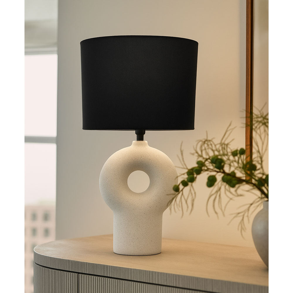 VEGG ΦΩΤΙΣΤΙΚΟ ΕΠΙΤΡΑΠΕΖΙΟ 20x10x52cm ΚΕΡΑΜΙΚΟ ΛΕΥΚΟ ΛΙΝΟ ΜΑΥΡΟ