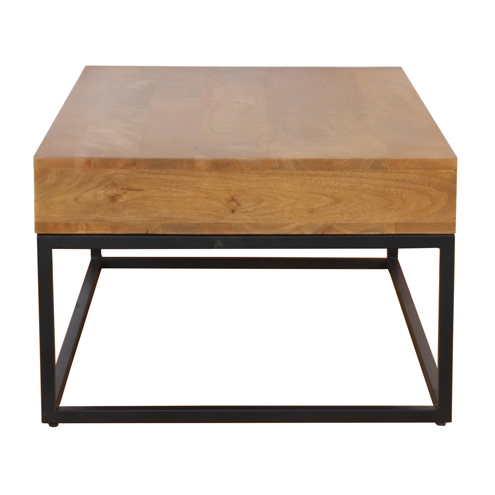 CASSETTO COFFEE TABLE 1ΣΥΡΤΑΡΙ ΚΑΡΥΔΙ ΜΑΥΡΟ 100x60x40