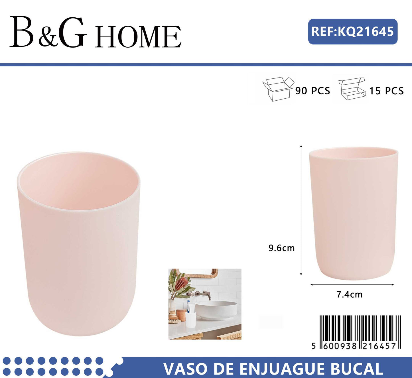 Θήκες οδοντόβουρτσας πλαστικές σε σετ 5Χ – Light Pink – 21645