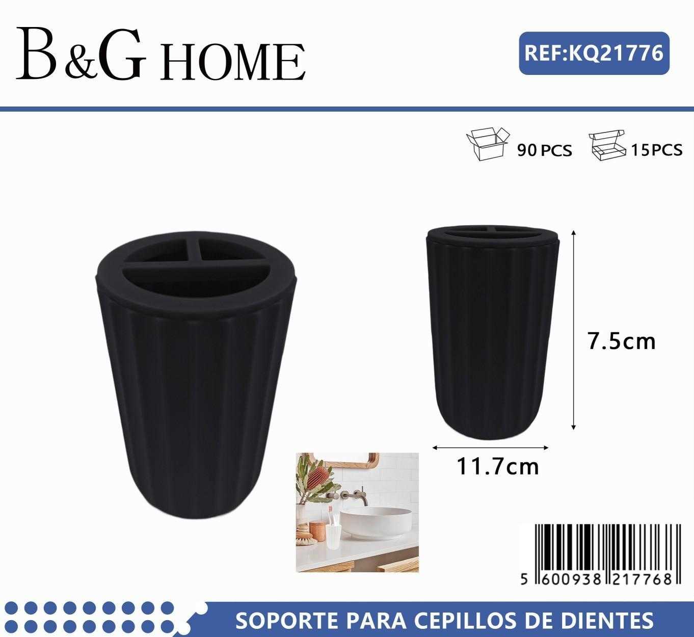 Θήκες οδοντόβουρτσας πλαστικές σε σετ 5Χ – Black – 21776