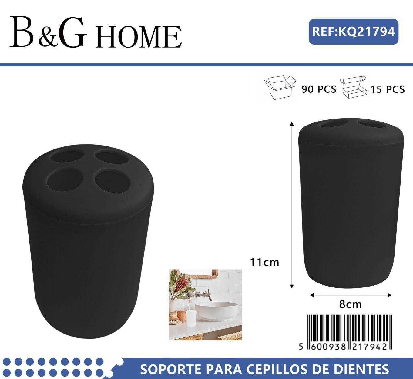 Θήκες οδοντόβουρτσας πλαστικές σε σετ 5Χ – Black – 21794