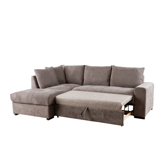 BILL ΚΑΝΑΠΕΣ ΚΡΕΒΑΤΙ ΓΩΝΙΑ ΑΡΙΣΤΕΡΗ TAUPE 241x173x94