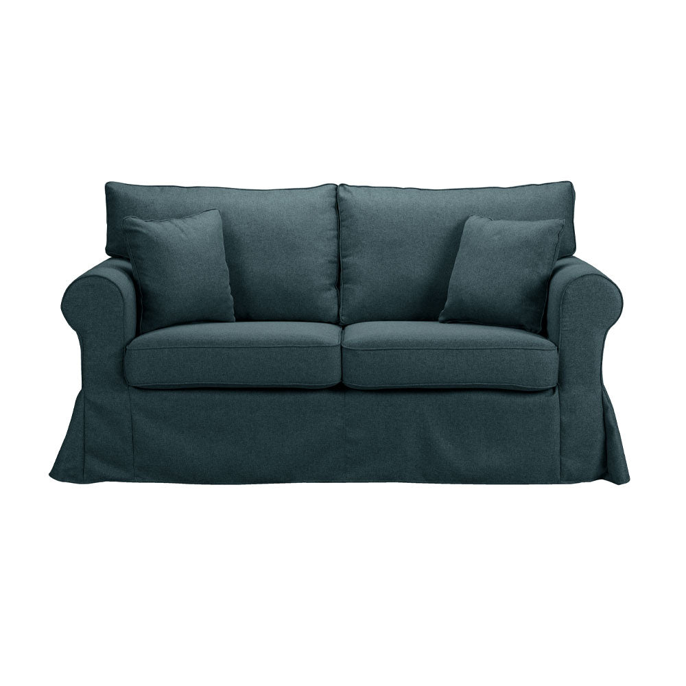 ASHLEY ΚΑΝΑΠΕΣ 2ΘΕΣΙΟΣ ΜΕ ΑΠΟΣΥΡΟΜΕΝΟ ΜΠΛΕ 173x85xH95cm
