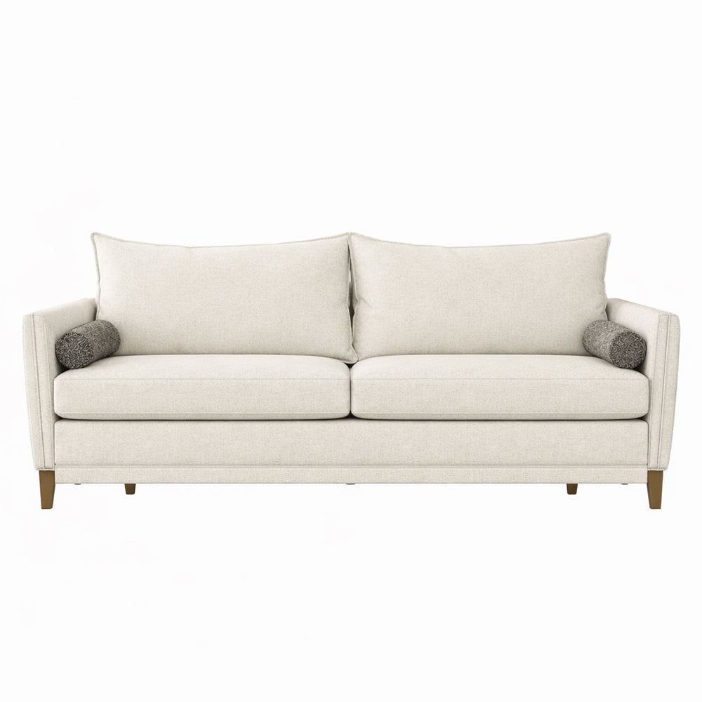 COMMODO ΚΑΝΑΠΕΣ ΚΡΕΒΑΤΙ 3ΘΕΣΙΟΣ OFF WHITE NEVE 02 ΚΑΦΕ NEVE 16 230x81x88cm