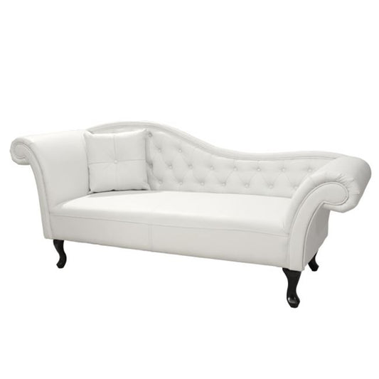 ΑΝΑΚΛΙΝΔΡΟ T.CHESTERFIELD HM3007.02 PU ΛΕΥΚΟ ΑΡ. ΜΠΡΑΤΣΟ 190x61x84Yεκ.