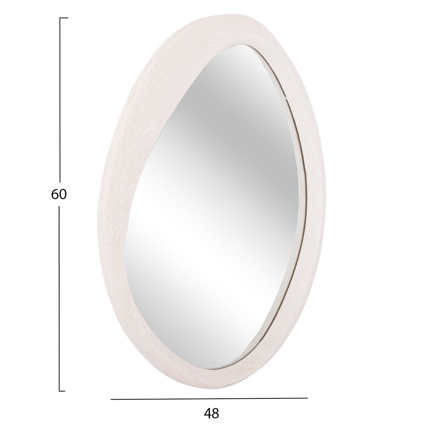 ΚΑΘΡΕΠΤΗΣ ΤΟΙΧΟΥ ΟΒΑΛ ΣΕΙΡΑ SANTORINI HM4513 MDF ΣΕ ΥΠΟΛΕΥΚΟ 90x3,2x60Υεκ