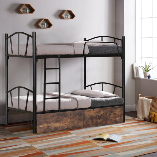 ΚΟΥΚΕΤΑ FLOOR HM21122 ΜΕΤΑΛΛΙΚΗ ΜΑΥΡΗ ΜΕ ΕΠΙΔΑΠΕΔΙΑ ΣΥΡΤΑΡΙΑ ΚΑΦΕ 200x91,5x177,5Yεκ.
