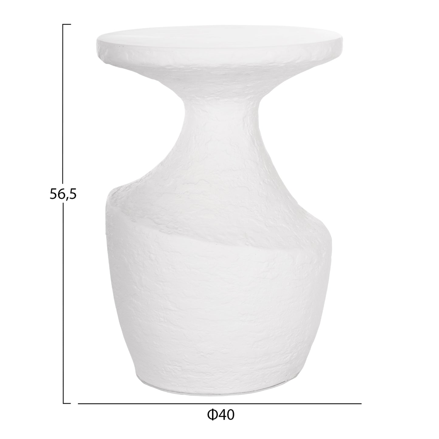 ΣΕΤ ΒΟΗΘΗΤΙΚΑ ΤΡΑΠΕΖΙΑ REBON 2ΤΜΧ HM21137.02 FIBER CEMENT ΣΕ ΛΕΥΚΟ--Φ40εκ & Φ27,5εκ