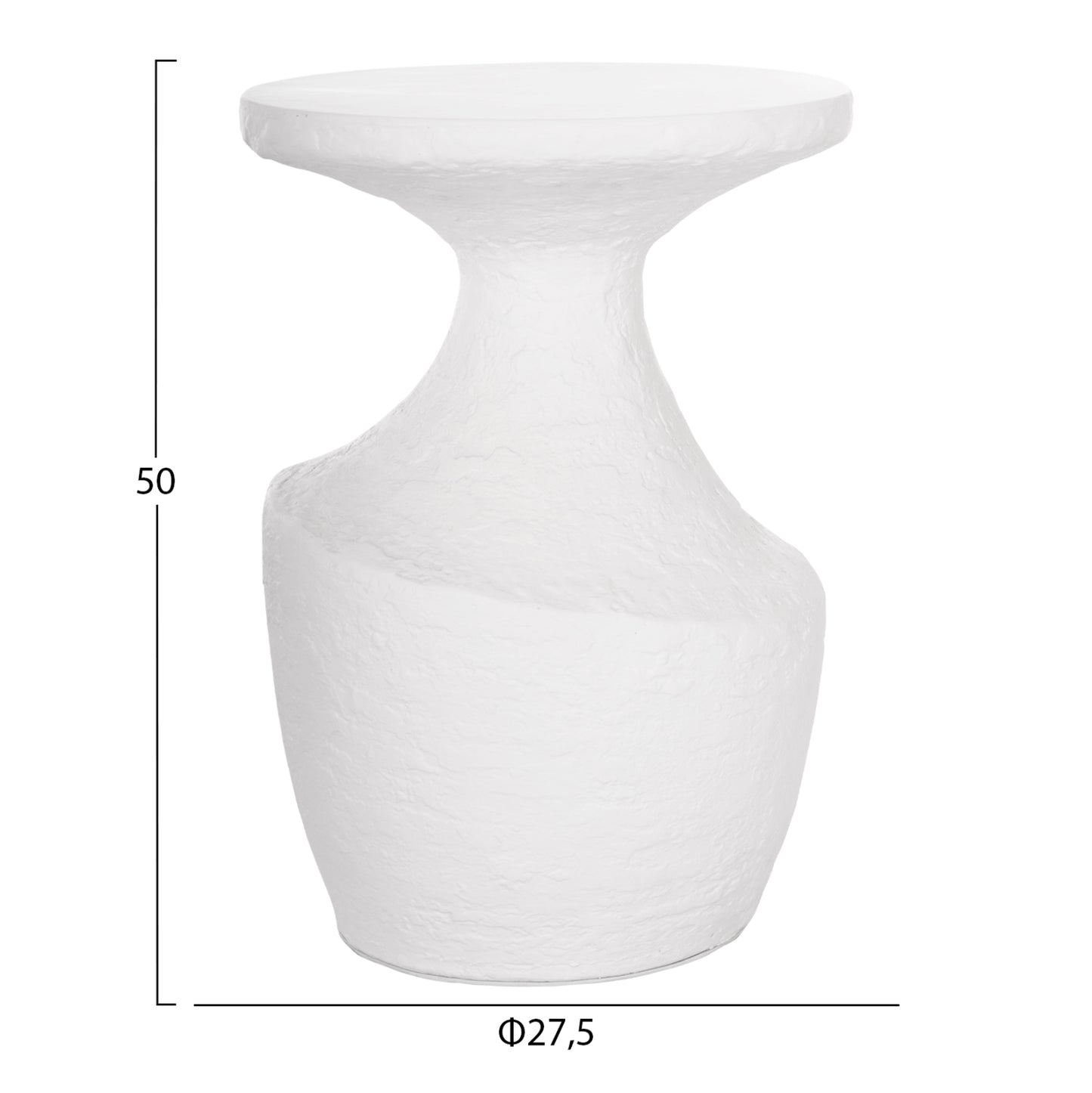 ΣΕΤ ΒΟΗΘΗΤΙΚΑ ΤΡΑΠΕΖΙΑ REBON 2ΤΜΧ HM21137.02 FIBER CEMENT ΣΕ ΛΕΥΚΟ--Φ40εκ & Φ27,5εκ