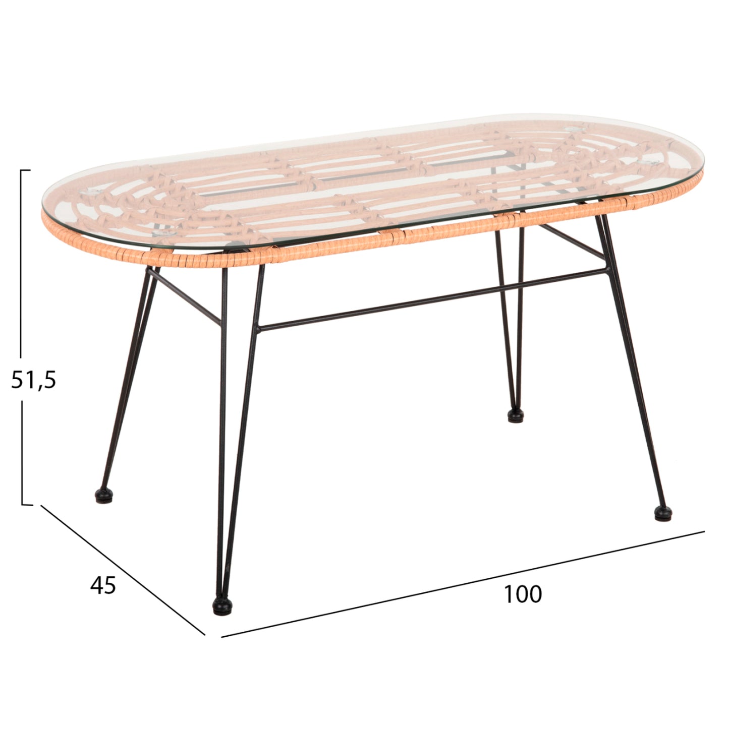 ΣΕΤ ΕΞΩΤ.ΧΩΡΟΥ 4ΤΜΧ ALLEGRA HM21051 ΣΥΝΘ.RATTAN ΜΠΕΖ-ΜΑΥΡΟ ΜΕΤΑΛΛΟ