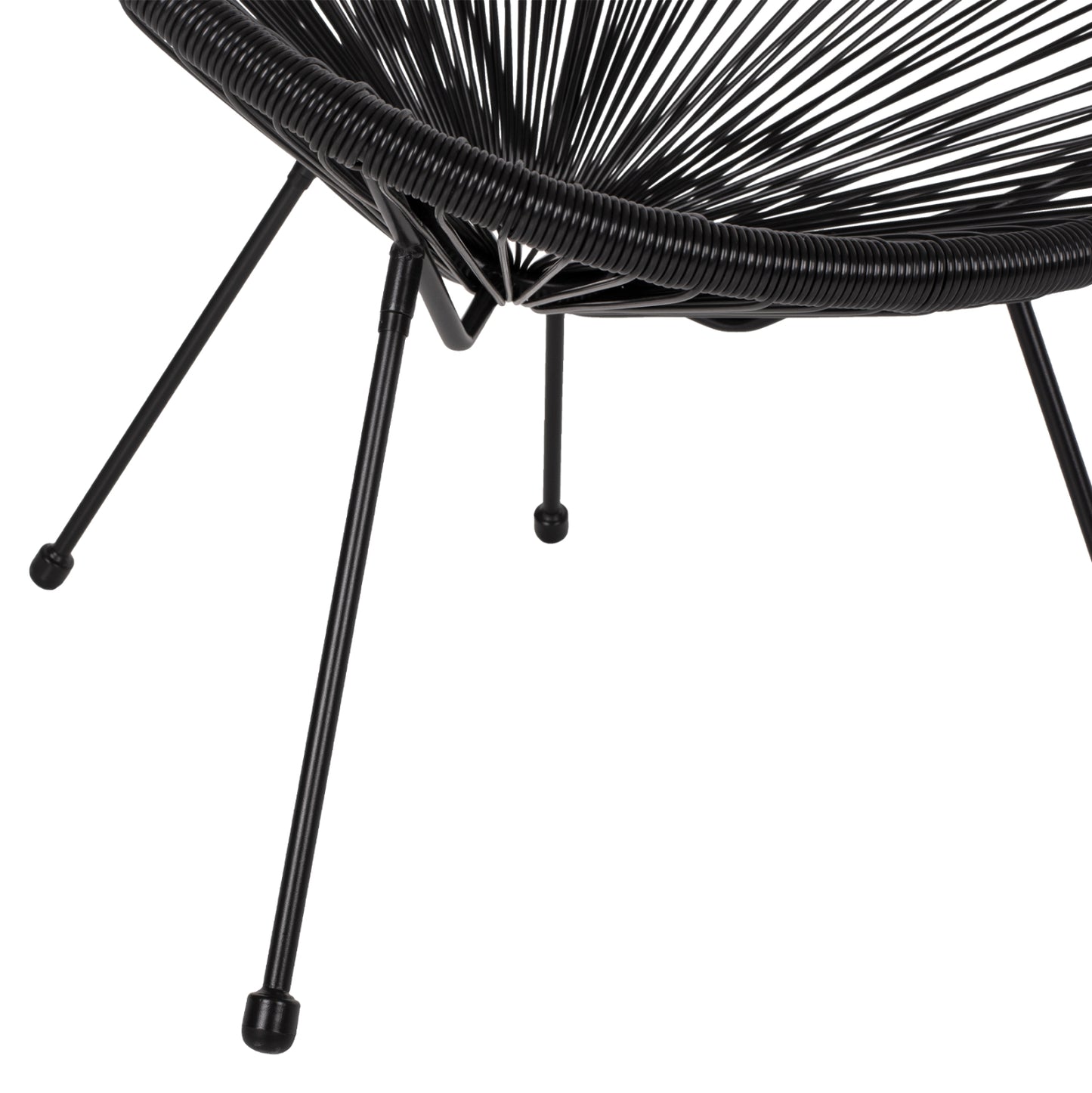 ΣΕΤ ΕΞΩΤΕΡΙΚΟΥ ΧΩΡΟΥ 3ΤΜΧ ACAPULCO HM21101 TWISTED WICKER-ΜΕΤΑΛΛΟ ΣΕ ΜΑΥΡΟ