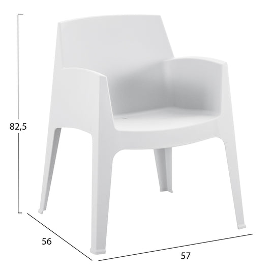 ΣΕΤ 3ΤΜΧ ΠΟΛΥΠΡΟΠΥΛΕΝΙΟΥ SLEEK HM21267.01 ΤΡΑΠΕΖΑΚΙ & 2 ΠΟΛΥΘΡΟΝΕΣ-ΛΕΥΚΟ