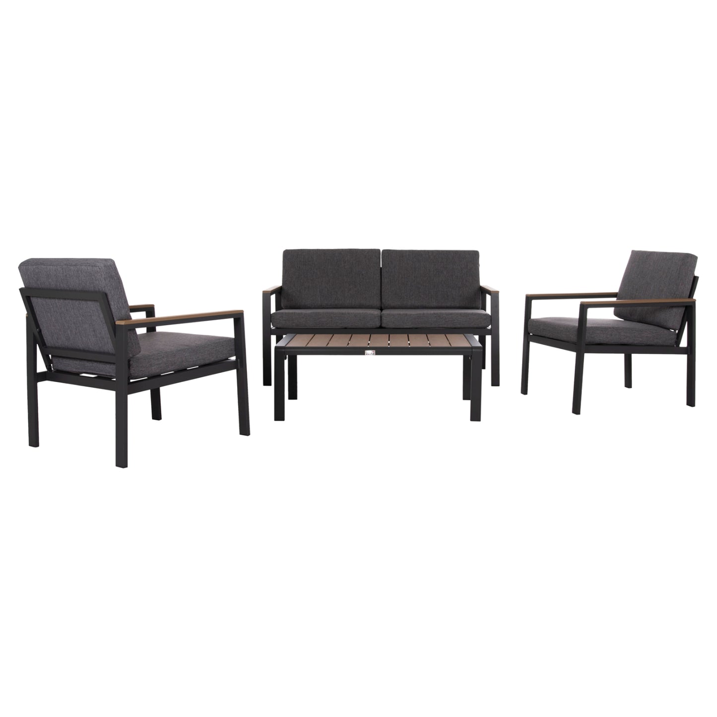 ΣΕΤ ΣΑΛΟΝΙ ΕΞ.ΧΩΡΟΥ 4ΤΜΧ SAFIN HM6278.03 ΑΛΟΥΜΙΝΙΟ & OLEFIN ΣΚΟΥΡΟ ΓΚΡΙ--POLYWOOD