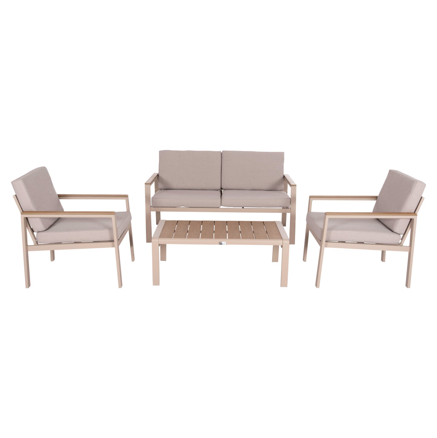 ΣΕΤ ΣΑΛΟΝΙ ΕΞ.ΧΩΡΟΥ 4ΤΜΧ SAFIN HM6278.04 ΑΛΟΥΜΙΝΙΟ ΚΑΠΟΥΤΣΙΝΟ--POLYWOOD--ΜΠΕΖ OLEFIN