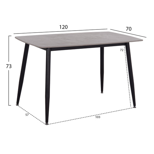 ΣΕΤ ΤΡΑΠΕΖΑΡΙΑΣ 5ΤΜΧ RAVEN HM21068.03 ΚΕΡΑΜΙΚΟ TOP ΓΚΡΙ ΜΑΡΜΑΡΟ--ΓΚΡΙ ΥΦΑΣΜΑ