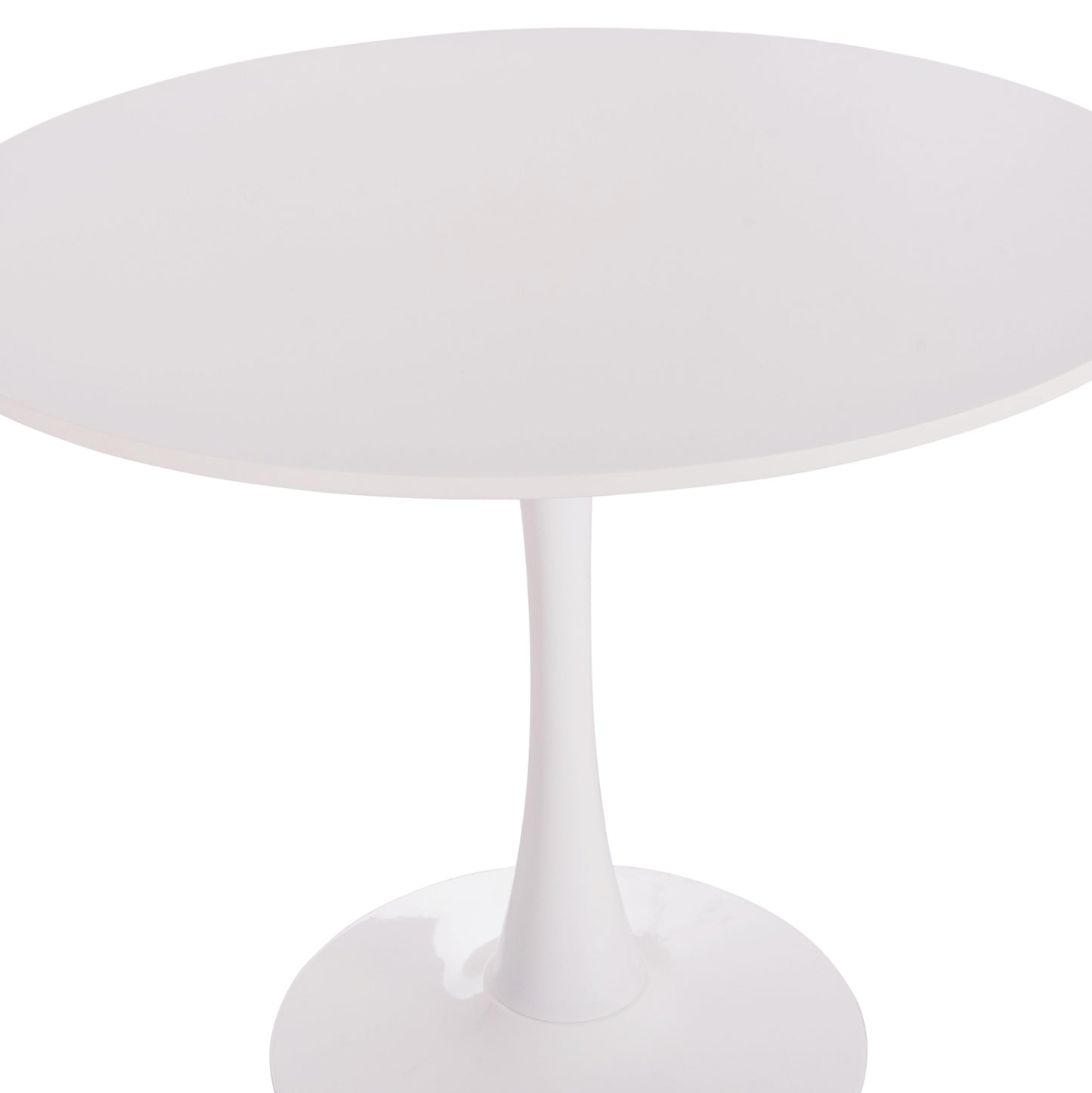 ΤΡΑΠΕΖΙ ΣΤΡΟΓΓΥΛΟ BROLIN HM18141.01 MDF TOP-ΒΑΣΗ ΜΕΤΑΛΛΙΚΗ--ΛΕΥΚΟ Φ90x73Υεκ