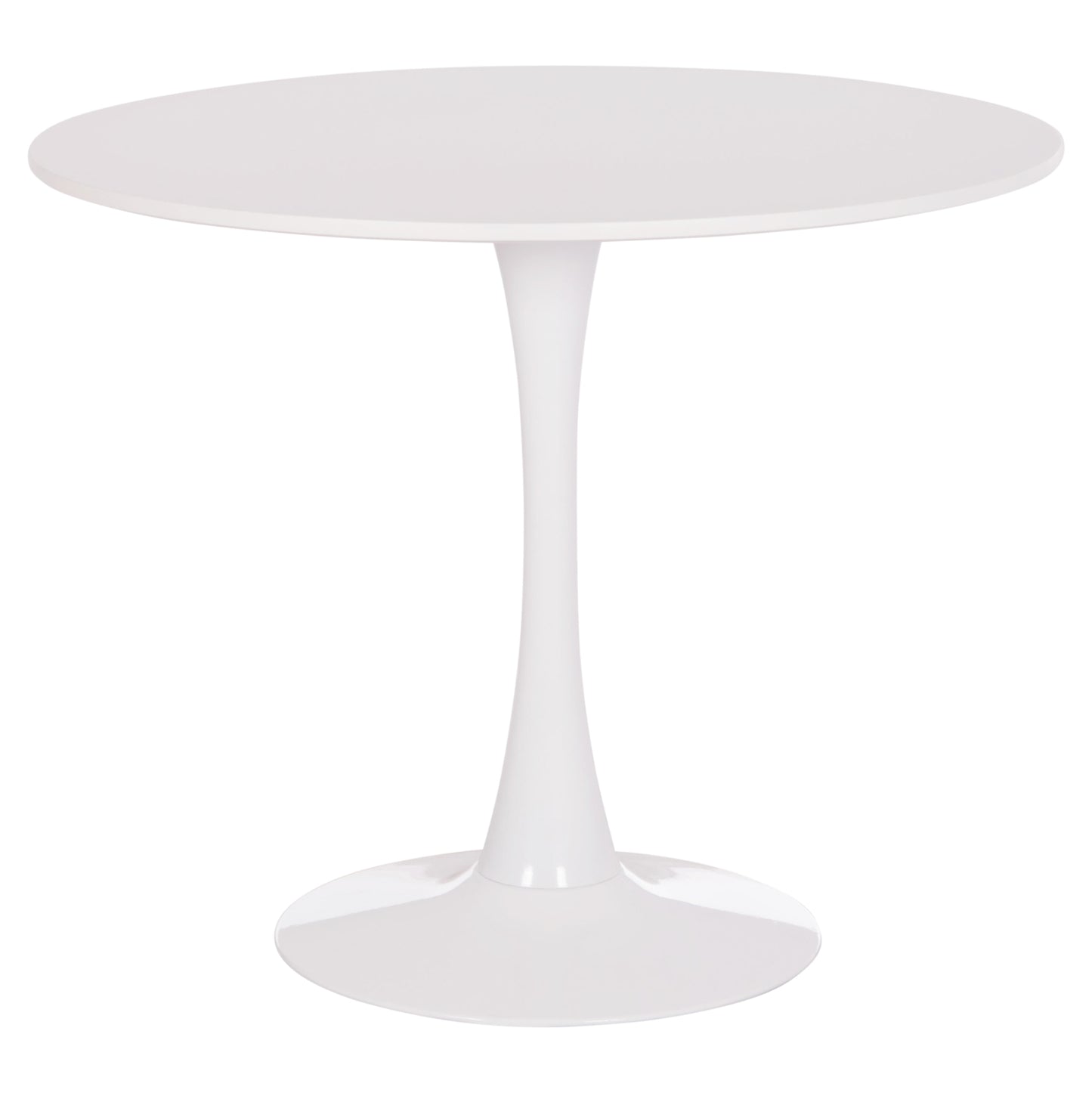 ΤΡΑΠΕΖΙ ΣΤΡΟΓΓΥΛΟ BROLIN HM18141.01 MDF TOP-ΒΑΣΗ ΜΕΤΑΛΛΙΚΗ--ΛΕΥΚΟ Φ90x73Υεκ