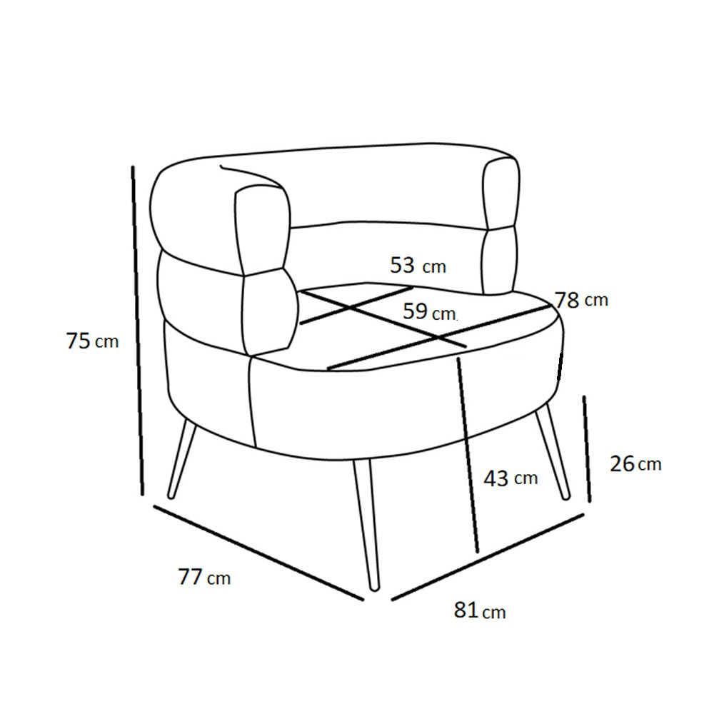 PAVLOVA ΠΟΛΥΘΡΟΝΑ ΛΕΥΚΟ 80x75xH79cm