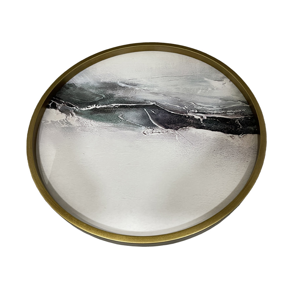 WILD COFFEE TABLE ΜΑΥΡΟ ΜΕ PATTERN ΜΑΥΡΟ D60xH45cm