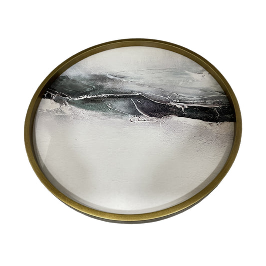 WILD COFFEE TABLE ΜΑΥΡΟ ΜΕ PATTERN ΜΑΥΡΟ D60xH45cm