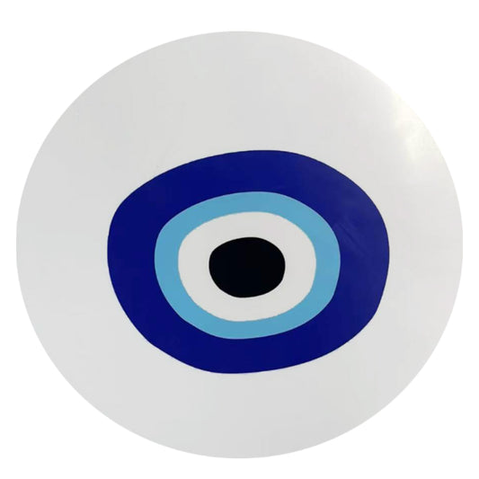 BLUE EYES COFFEE TABLE ΠΟΛΥΧΡΩΜΟ ΜΕ PATTERN ΛΕΥΚΟ D75xH37,5cm