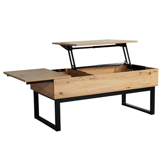 SERVE COFFEE TABLE ΦΥΣΙΚΟ ΜΑΥΡΟ 109x55xH46cm