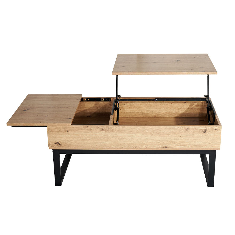 SERVE COFFEE TABLE ΦΥΣΙΚΟ ΜΑΥΡΟ 109x55xH46cm