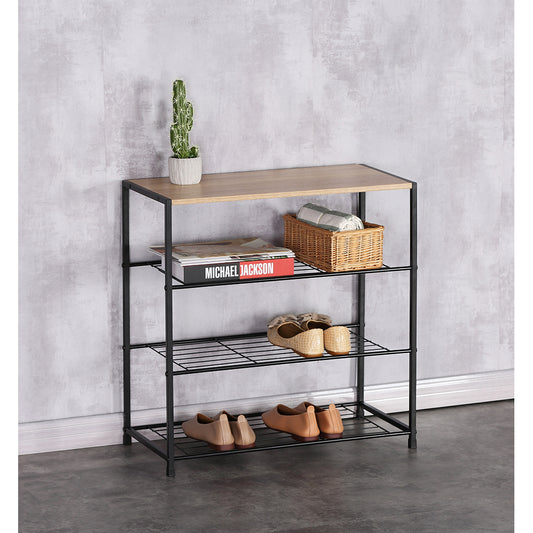 RAIL 3 ΠΑΠΟΥΤΣΟΘΗΚΗ 3ΡΑΦΙΑ SONOMA ΜΑΥΡΟ 63x30xH63cm