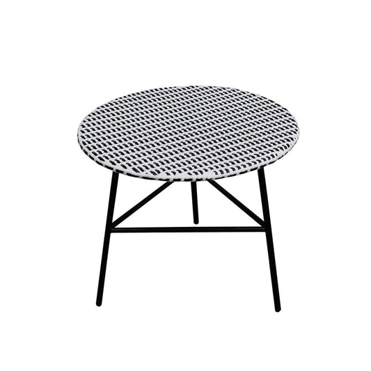 GRANADA COFFEE TABLE ΜΑΥΡΟ ΛΕΥΚΟ D65xΗ56cm