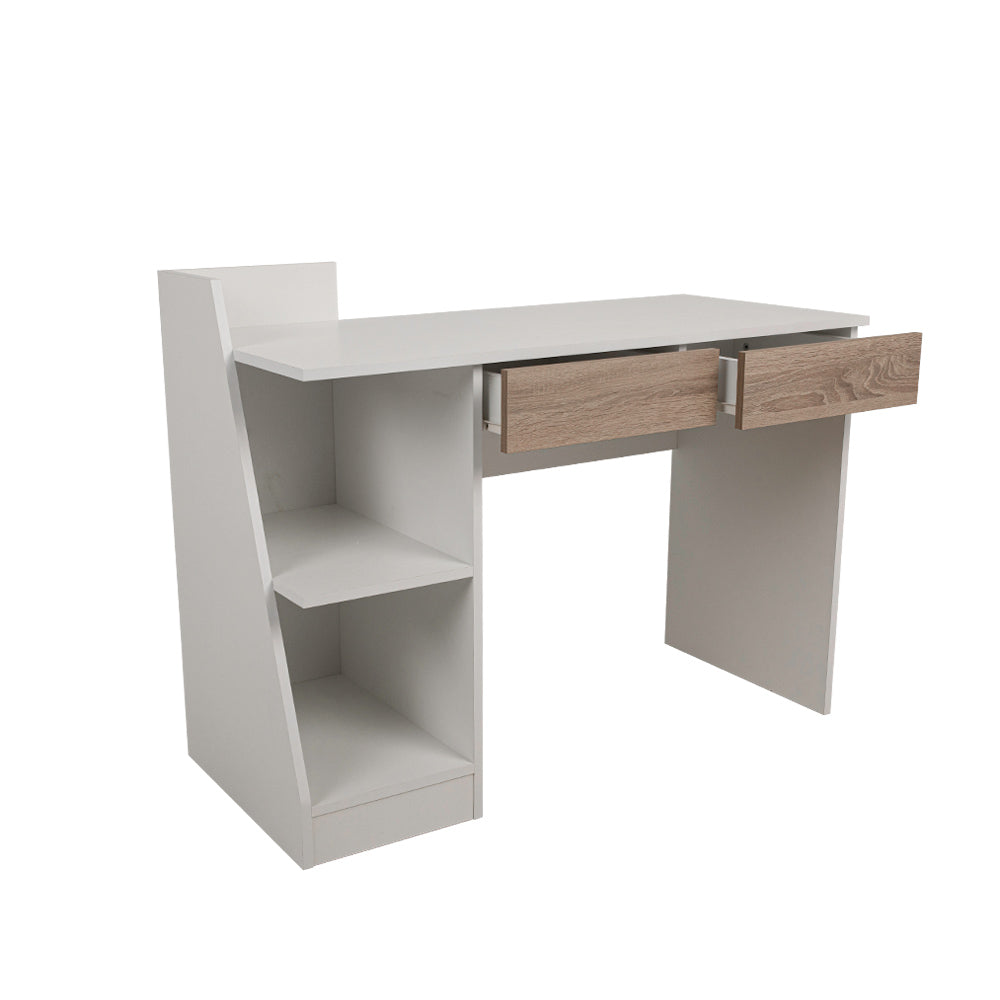 TRIGOT 2 ΓΡΑΦΕΙΟ ΒΙΒΛΙΟΘΗΚΗ SONOMA ΛΕΥΚΟ 110x50xH85cm