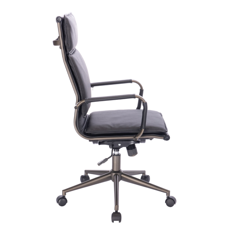 ELITE ΚΑΡΕΚΛΑ ΓΡΑΦΕΙΟΥ ΜΑΥΡΟ GUN 54x64xH103/109,5cm