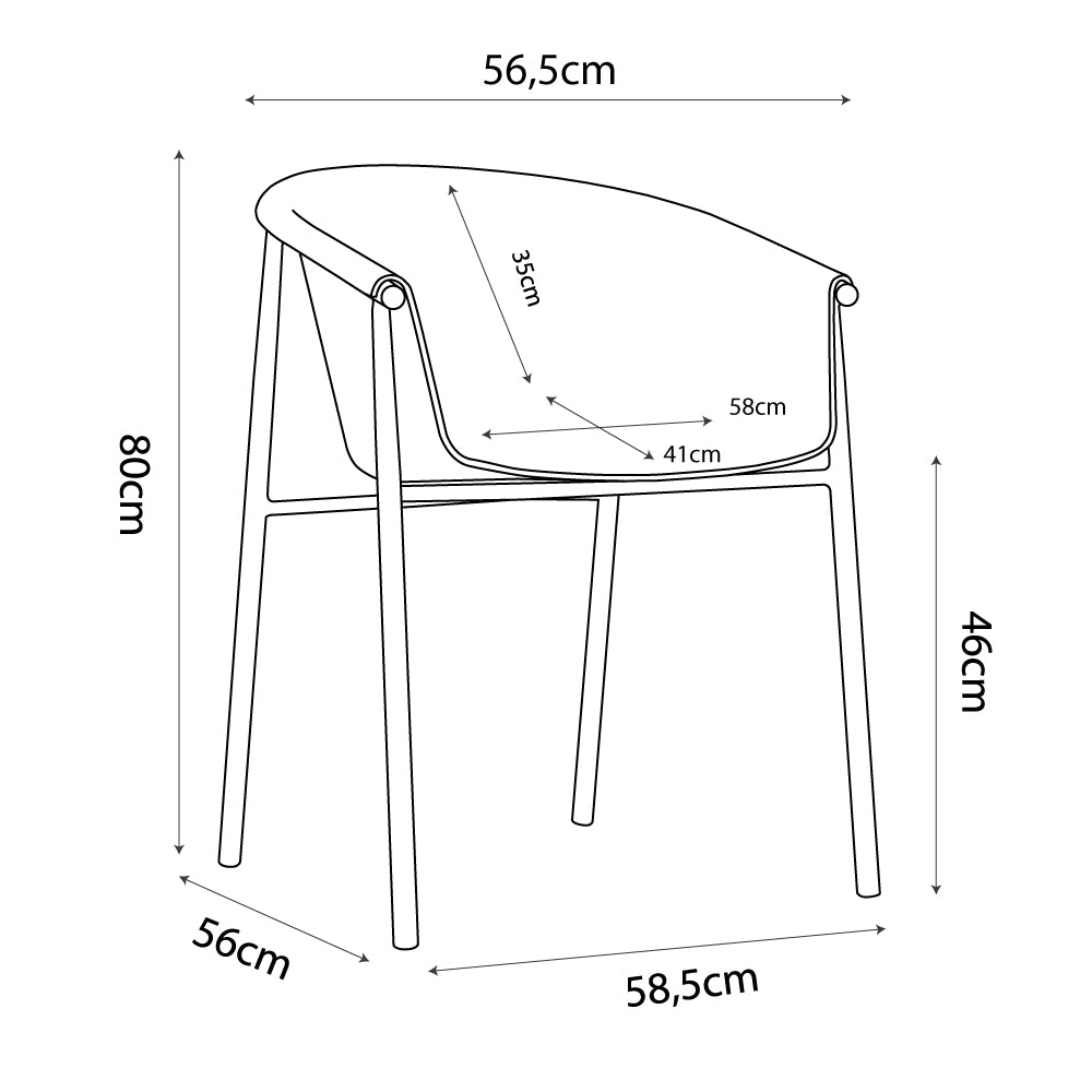 CARINA ΠΟΛΥΘΡΟΝΑ ΛΕΥΚΟ 59x57xH80cn