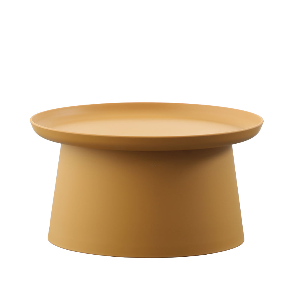 TECH COFFEE TABLE ΜΟΥΣΤΑΡΔΙ 70x70xH36cm