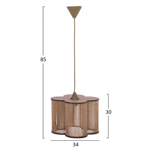 ΦΩΤΙΣΤΙΚΟ ΟΡΟΦΗΣ E27 HM7486.02 ΣΕ ΦΥΣΙΚΟ ΧΡΩΜΑ 34x34x85 εκ.