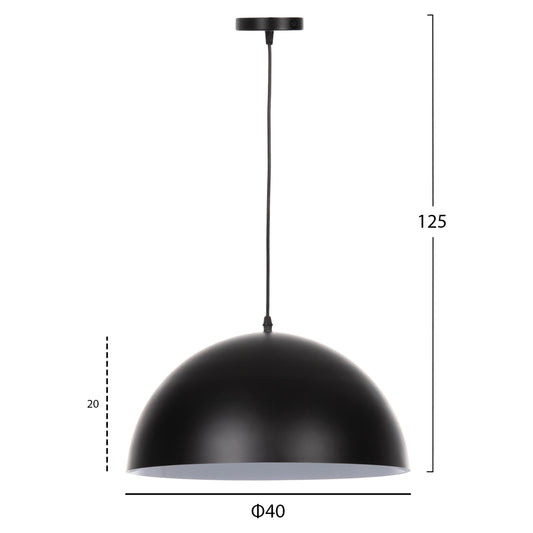 ΦΩΤΙΣΤΙΚΟ ΟΡΟΦΗΣ ΚΡΕΜΑΣΤΟ HM4078 ΜΑΥΡΟ ΜΕΤΑΛΛΙΚΟ ΚΑΠΕΛΟ Φ40x125Yεκ.