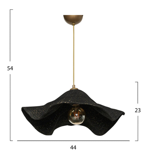 ΦΩΤΙΣΤΙΚΟ ΟΡΟΦΗΣ ΚΡΕΜΑΣΤΟ ΜΑΥΡΟ HM7649.02 Φ44x54 εκ.