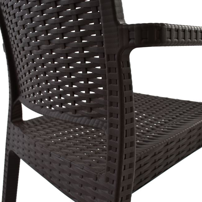 ΚΑΡΕΚΛΑ ΜΕ ΜΠΡΑΤΣΑ KAGANU DARK BROWN HM5134.09 57x55,5x89 εκ.