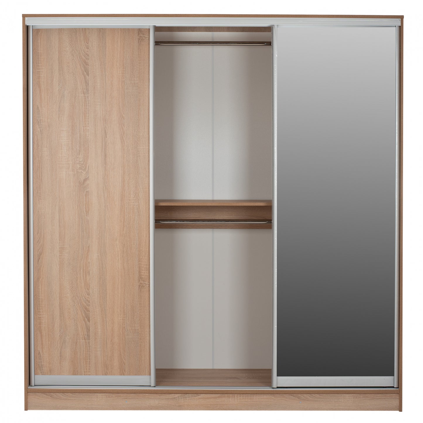 ΝΤΟΥΛΑΠΑ 3ΦΥΛΛΗ ΣΥΡΟΜΕΝΗ ΜΕ ΚΑΘΡΕΠΤΗ SONAMA OAK HM2435 200X60X210Υεκ