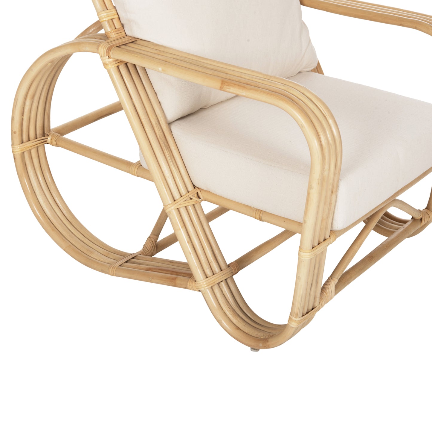 ΠΟΛΥΘΡΟΝΑ BARONESS HM9813 ΦΥΣΙΚΟ RATTAN ΚΑΙ ΛΕΥΚΑ ΜΑΞΙΛΑΡΙΑ 81x90x92Yεκ.