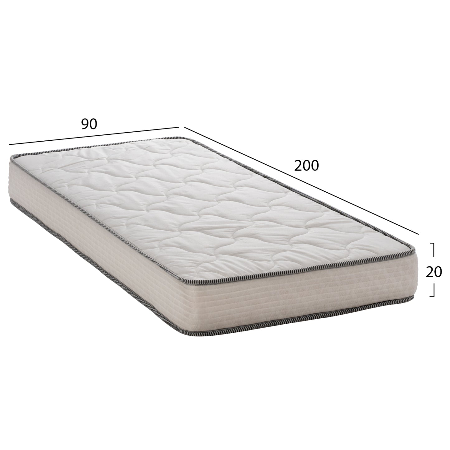 ΣΤΡΩΜΑ DREAMTOPIA ΣΕΙΡΑ RELIEF HM653.90-200 BONNELL SPRING 90x200 εκ.