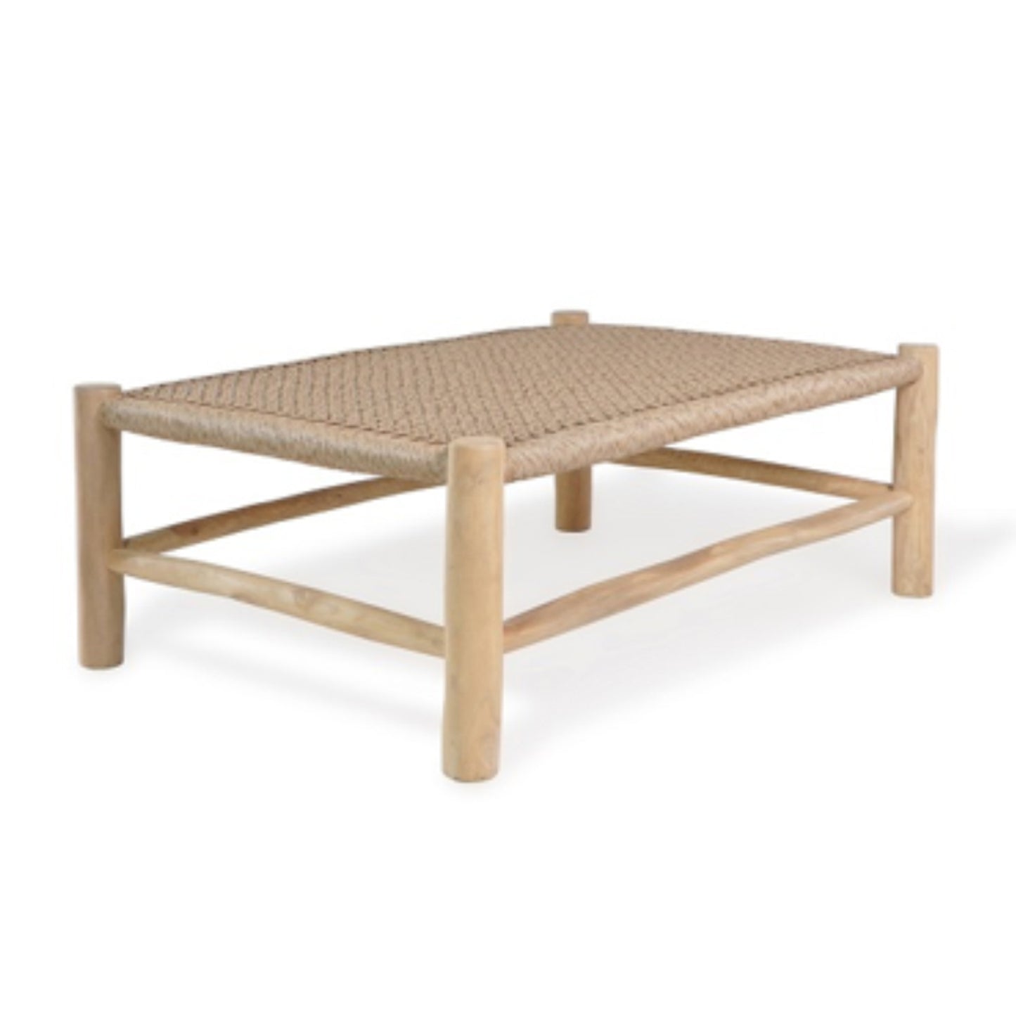 ΤΡΑΠΕΖΙ ΣΑΛΟΝΙΟΥ LONDER HM5985 ΞΥΛΟ ΤΕΑΚ- ΣΥΝΘΕΤΙΚΟ RATTAN-ΦΥΣΙΚΟ 120x80x40Yεκ.