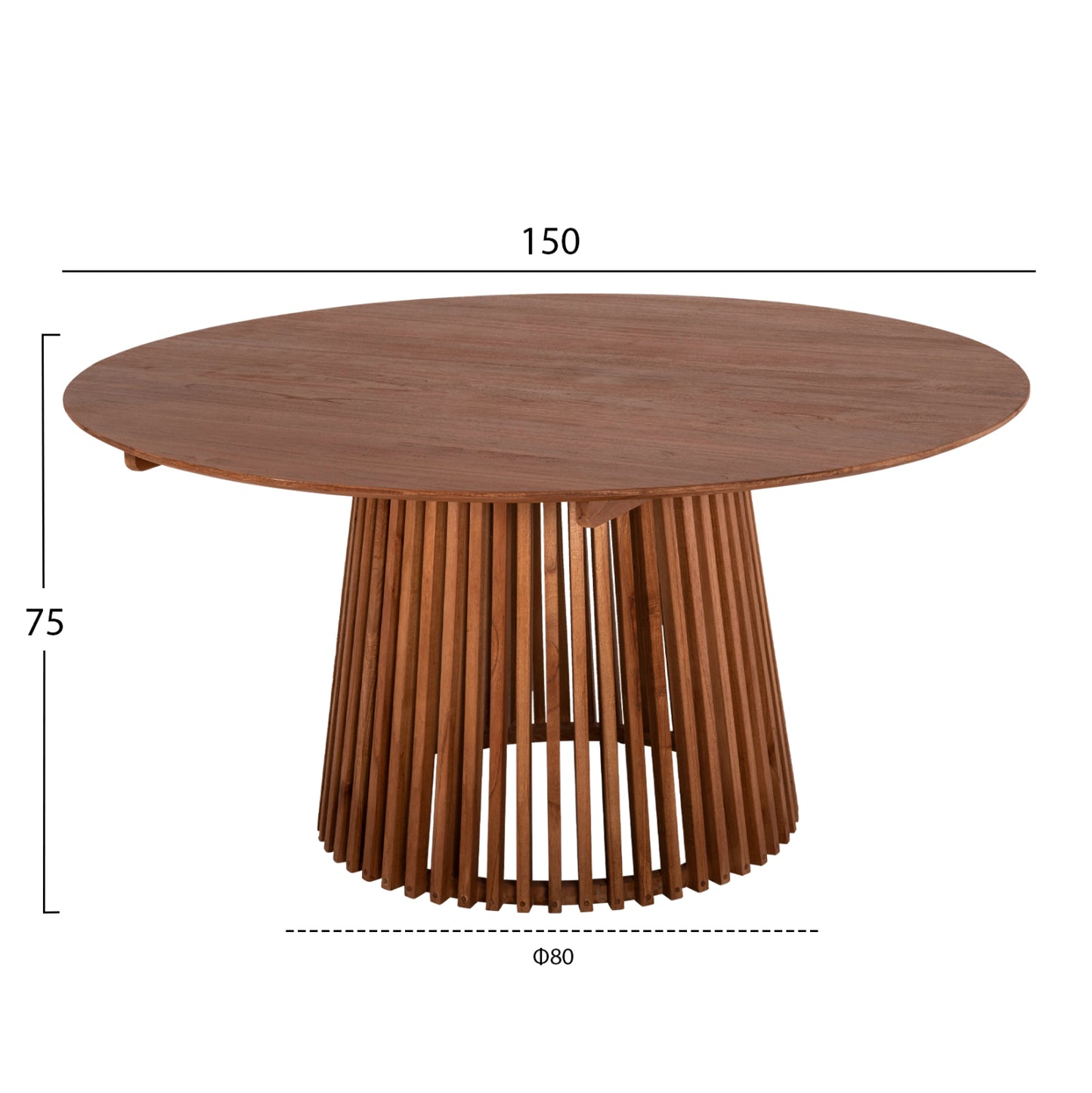 ΤΡΑΠΕΖΙ ΤΡΑΠΕΖΑΡΙΑΣ HM9457.11 ΜΑΣΙΦ ΞΥΛΟ Φ150x78εκ.