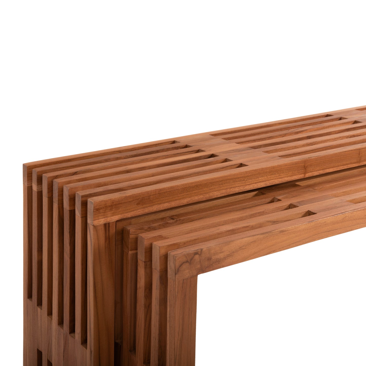 ΤΡΑΠΕΖΙΑ ΣΑΛΟΝΙΟΥ ΣΕΤ 2ΤΜΧ NYA HM9828 ΜΑΣΙΦ ΞΥΛΟ TEAK ΣΕ ΦΥΣΙΚΟ 110x30x46Υεκ.