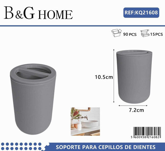 Θήκες οδοντόβουρτσας πλαστικές σε σετ 5Χ – Grey – 21608