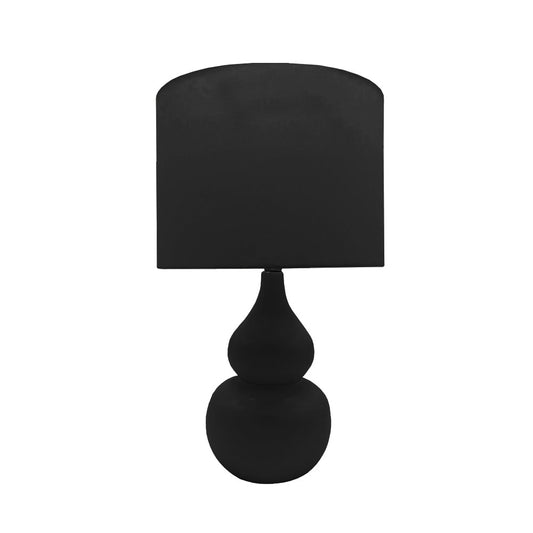 CLOQUE ΦΩΤΙΣΤΙΚΟ ΕΠΙΤΡΑΠΕΖΙΟ 15x15x45cm ΚΕΡΑΜΙΚΟ ΜΑΥΡΟ ΥΦΑΣΜΑ ΜΑΥΡΟ