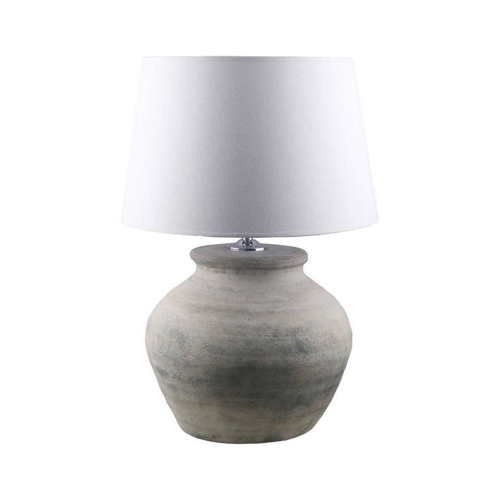 DILOS ΦΩΤΙΣΤΙΚΟ ΕΠΙΤΡΑΠΕΖΙΟ 38x38x77cm ΚΕΡΑΜΙΚΟ ΓΚΡΙ ΛΙΝΟ ΛΕΥΚΟ