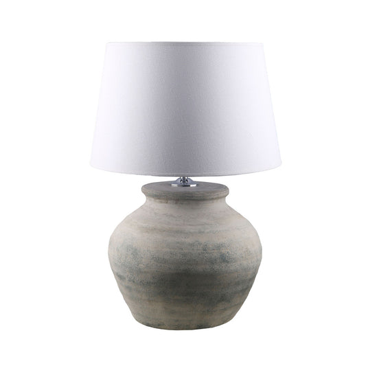 DILOS ΦΩΤΙΣΤΙΚΟ ΕΠΙΤΡΑΠΕΖΙΟ 38x38x77cm ΚΕΡΑΜΙΚΟ ΓΚΡΙ ΛΙΝΟ ΛΕΥΚΟ