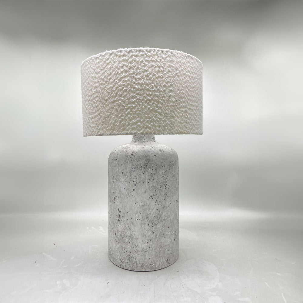 MORTAR ΦΩΤΙΣΤΙΚΟ ΕΠΙΤΡΑΠΕΖΙΟ 22x22x66cm ΚΕΡΑΜΙΚΟ ΓΚΡΙ ΛΙΝΟ ΛΕΥΚΟ