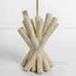 WOODLAND ΦΩΤΙΣΤΙΚΟ ΕΠΙΤΡΑΠΕΖΙΟ 26x26x54cm POLYRESIN ΛΕΥΚΟ ΥΦΑΣΜΑ OFF WHITE