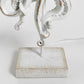 OCTOPUS ΦΩΤΙΣΤΙΚΟ ΕΠΙΤΡΑΠΕΖΙΟ 30x30x66cm POLYRESIN ΛΕΥΚΟ ΥΦΑΣΜΑ ΓΚΡΙ ΛΕΥΚΟ